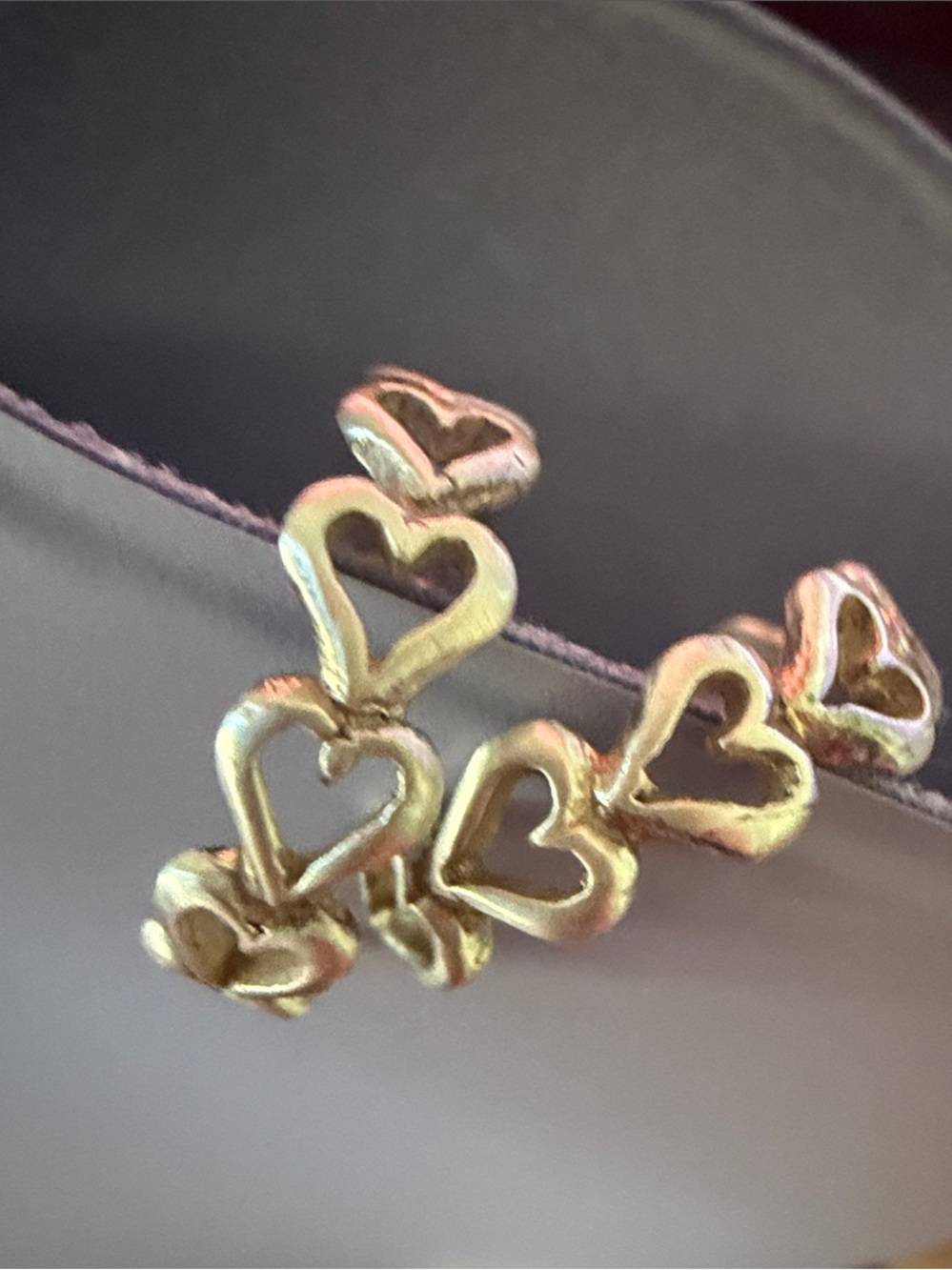 Sterling Silver Heart Pattern Huggie Hoop Earrings